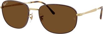 Ray-Ban RB3754 Polarized 927557 Mens Sunglasses Tortoiseshell Size 60