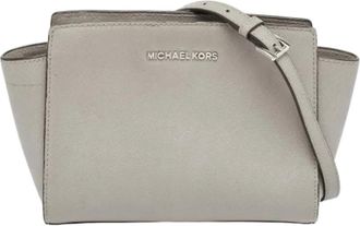 Michael Kors Tweedehands leren schoudertassen - Dames - Vintage Schoudertas - Grijs - ONE Size - Leer - Vintage