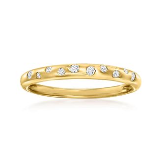 RS Pure by Ross-Simons Diamond Spotted Ring in 14kt Yellow Gold