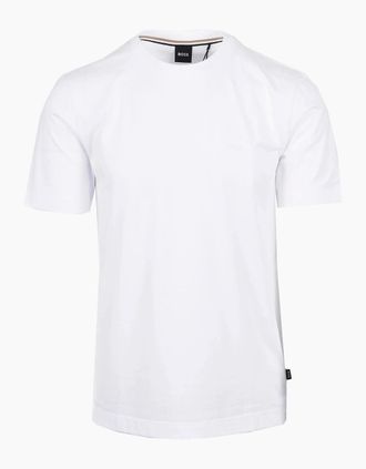 HUGO BOSS Mens Boss Black THOMPSON 01 T-SHIRT WHITE - Size: 44
