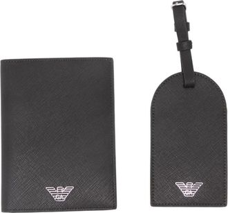Emporio Armani Passport Holder - Heren - Portefeuilles - Grijs - ONE Size - Accessoires