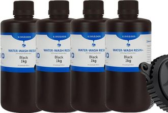 OEM Resina Para Impresi&oacute;n 3d, Lavable Con Agua, Impresiones De Alta Calidad, 4 Kg, Color Negro