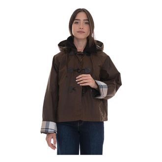 Barbour Winter Jackets, female, Brown, M, Myra Waxed Duffle Coat
