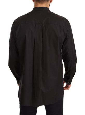 Dolce & Gabbana Mens Black Cotton Formal Dress Top Shirt
