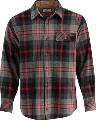 Legendary Whitetails Mens Flannel Shirt Long Sleeve Button Down 100% Cotton, Locomotive Plaid, S