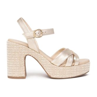Nero Giardini Schoenen, Dames, Grijs, 38 EU, Leer, Etoile Sand Miele