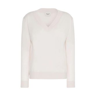 Max Mara V-hals trui van wol- zijde & kasjmier - Dames - V-hals truien - Beige - S - Wol - Truien & Vesten