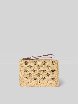 Paco Rabanne Clutch in Flecht-Optik in Beige, Gr&ouml;&szlig;e 1