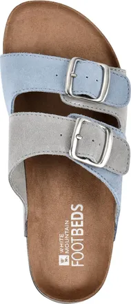 White Mountain Hippy Dusty TeaI/Light Grey/ Leather W33009-340 Womens