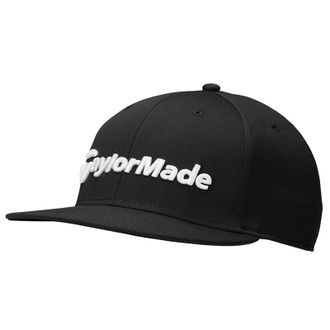 TaylorMade Mens Flatbill Snapback Hat, Black, One Size
