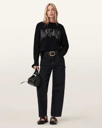 AllSaints Zinc Jacquard Graphic Sweater