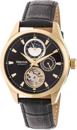 Heritor Sebastian Automatic Black Dial Mens Watch HR6903