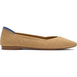 Rothy's The Point II Pointed Toe Flat in Tan Woven at Nordstrom, Size 11.5