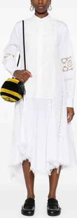 Loewe Womens Cotton Chemisier Dress - White - Size EU 34 (Womens)