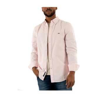 Tommy Hilfiger Slim Stripe Oxford Shirt - Heren - Casual Overhemden - Roze - S - Katoen - Overhemden