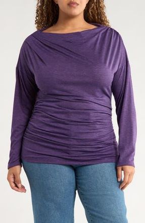 Renee C Off-the-Shoulder Knit Top in Purple at Nordstrom Rack, Size 1X