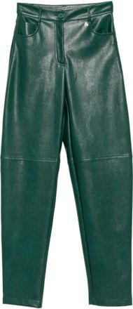 Twinset Pantaloni dritti a vita alta - - Trousers - Donna - Verde - M