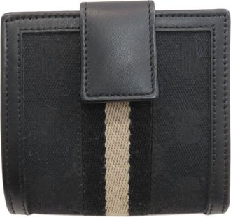 Gucci Black Canvas Leather Wallet (Bi-Fold) (Pre-Owned)