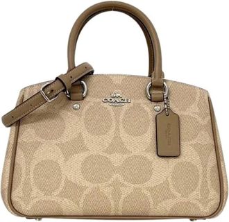 Coach Pre-owned Handbag - Dames - Vintage Handtas - Beige - ONE Size - Leer - Vintage