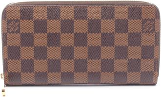 Louis Vuitton Brown Ebene Coated Canvas Leather Long Wallet (Bi-Fold) (Pre-Owned)