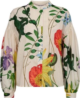 N&uuml;mph Nubelisa Blouse - Dames - Overhemden - Beige - M - Overhemden