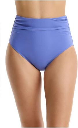 Gottex Tutti Frutti Shirred High Waist Swim Bottom in Periwinkle at Nordstrom, Size 10