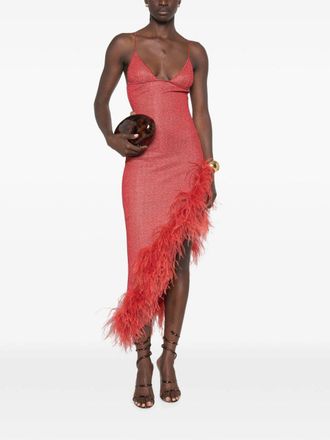Os&eacute;ree Lumiere Plumage Asymetrical Dress