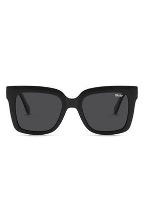 Quay Icy 52mm Square Polarized Sunglasses in Blk Blkpol at Nordstrom Rack