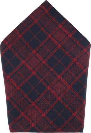 Trafalgar Store Kincade Red Blackwatch Plaid Silk Pocket Square in Red Plaid at Nordstrom