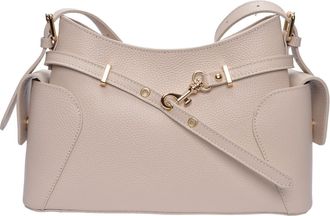 Roberta M Beige Rundleer Tas