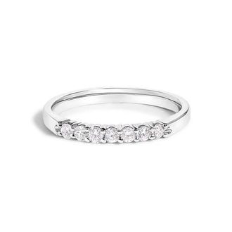 House of Brilliance 14K Gold 1/4 Ctw Diamond 7 Stone Band Ring in White Gold at Nordstrom, Size 7.5