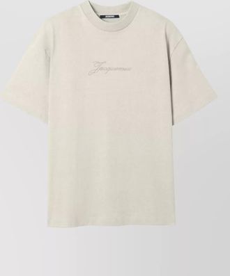 Jacquemus ribbed crew-neck three-quarter-sleeve t-shirt