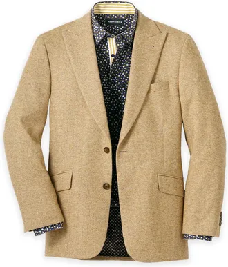 Paul Fredrick Wool Donegal Herringbone Single Breasted Peak Lapel Sport Coat