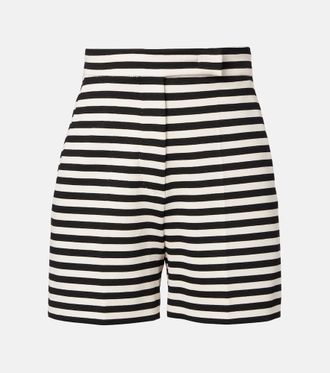 Max Mara Shorts Ornica a vita alta a righe