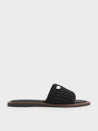 Charles & Keith Woven Slide Sandals