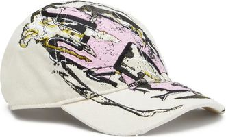 Diesel Cappello da baseball con stampa - Bianco