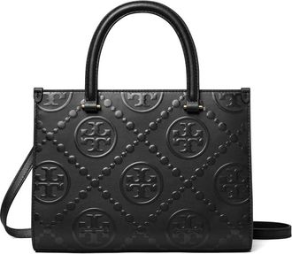 Tory Burch T Monogram Embossed Square Tote