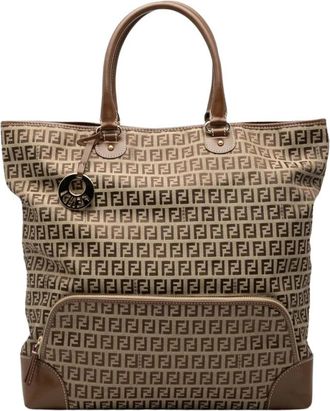 Fendi Pre-owned Printed Tote Bag - Dames - Vintage Shopper - Bruin - ONE Size - Vintage