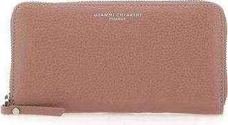 Gianni Chiarini Grain Wallet - Dames - Portefeuilles - Roze - ONE Size - Leer - Accessoires