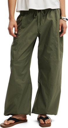 Cotton On Womens Jackson Utility Pant in Khaki at Nordstrom, Size 12
