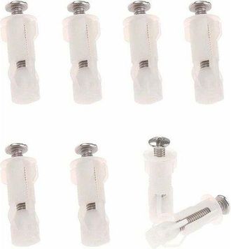 OEM Tornillos De Expansi&oacute;n Para Inodoro, Fijaci&oacute;n Del Asiento Del Inodoro, 8 Unidades, F&aacute;cil Instalaci&oacute;n (blanco)