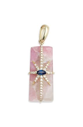 Meira T Tourmaline Diamond & Sapphire Charm in Yellow at Nordstrom