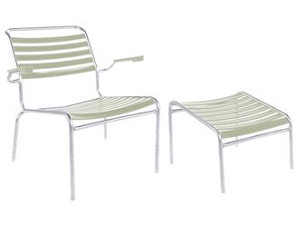 Schubiger M&ouml;bel L&auml;ttli-Lounger + Hocker S&auml;ntis mit Armlehnen