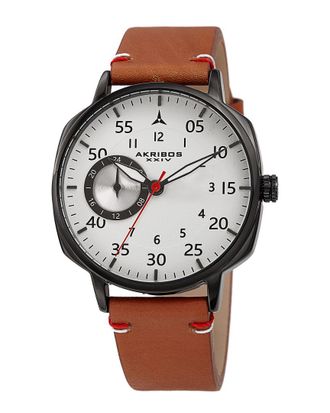 Akribos XXIV Akribos Xxiv Mens Leather Watch