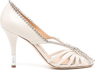 Chloé crystal-embellished pumps - White
