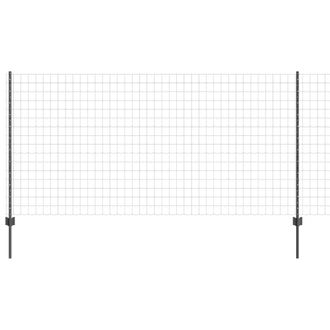 Berkfield Home Durable Euro Fence with 22 U Posts Grey 1, 2x25 m Steel