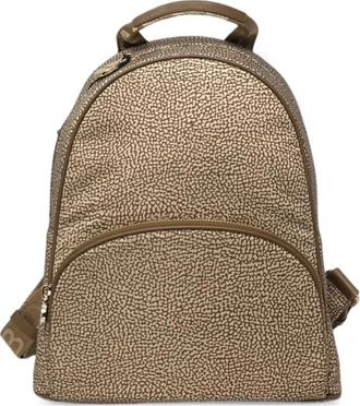 Borbonese Medium rugzak met print - Beige