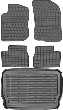 OEM Juego De Alfombrillas De Goma Para Peugeot 208 Hatchback (2012-2019) + Alfombrilla Para El Maletero