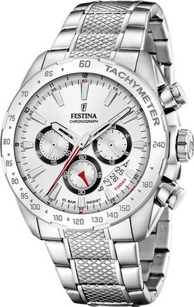Festina F20668-1 Mens Timeless Chronograph Watch - Silver - One Size