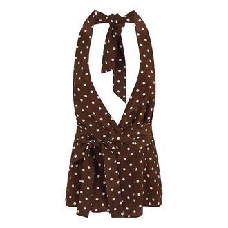 P.A.R.O.S.H. Sleeveless Tops, female, Brown, Size: S Sbillo Top